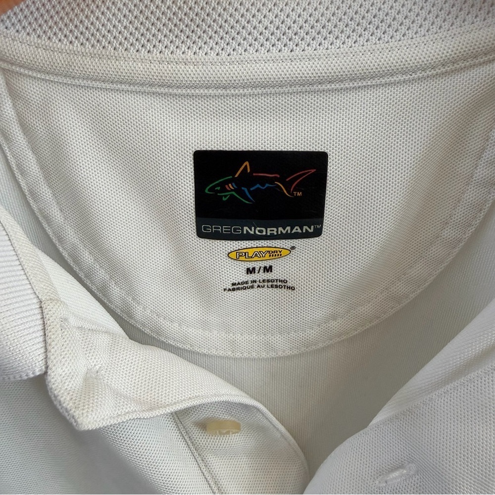 🤍 Greg Norman Collection Classic White Polo – Size Medium - Picture 2 of 7